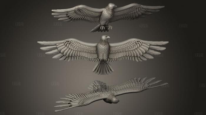 eagle looking away stl model for CNC